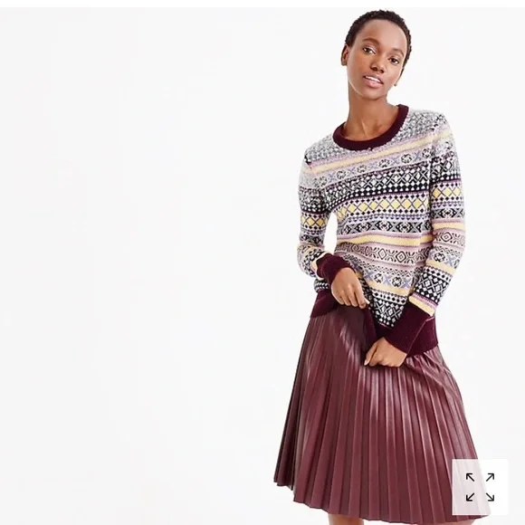 J.Crew Sequin Fair Isle Nordic 100% Lambswool - Picture 3 of 8